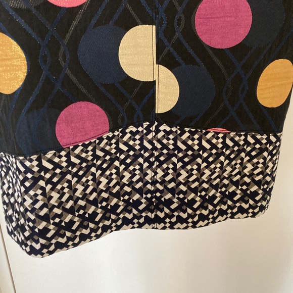 NWT Maeve anthropologie petite xs black motif circles sleeveless dress. - Picture 2 of 13